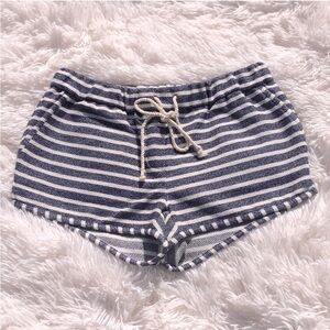 ⚓️ J Crew Navy & Ivory Nautical Striped
Shorts - XXS